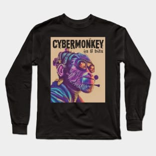 CYBERMONKEY in 8 bits Long Sleeve T-Shirt